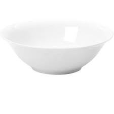 Mangkok Keramik Putih Polos Ukuran 25,4cm - Piring Besar 9 / 10 inch