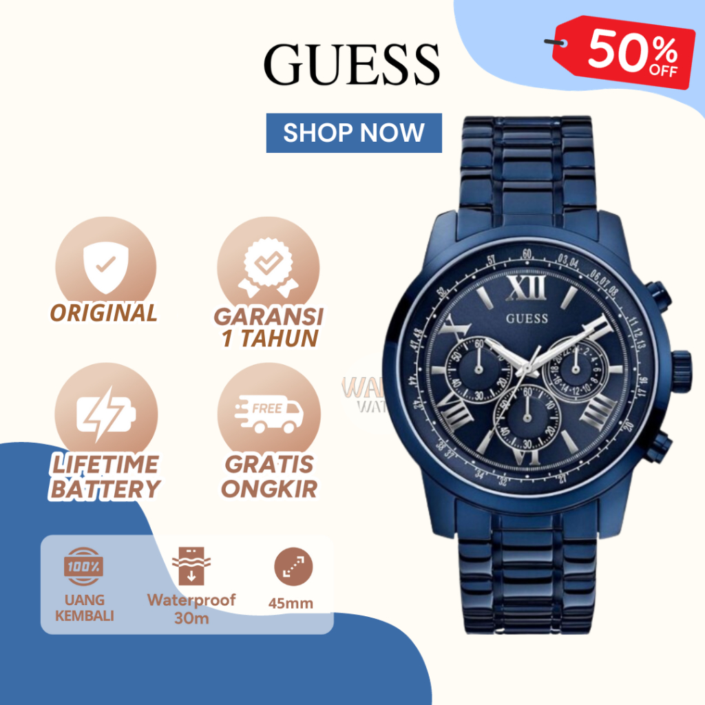 [ORIGINAL]-[COD] ✅ Jam Tangan Analog Guess Pria W0379G5 Watch Gc [BERGARANSI]