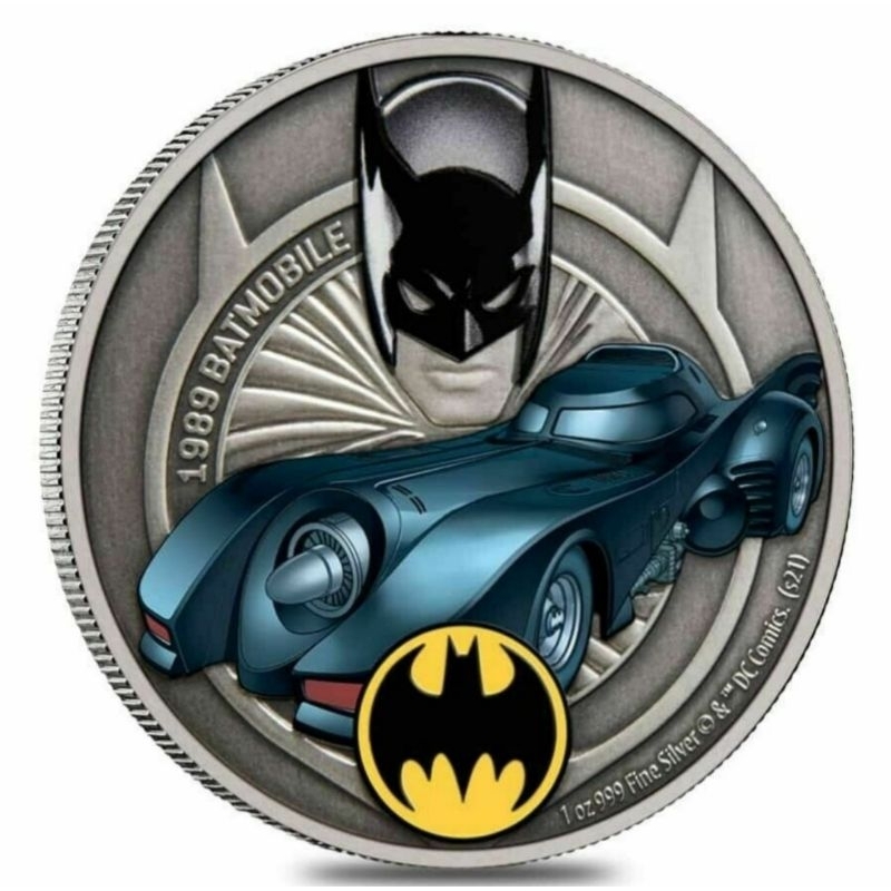 Koin Perak Batmobile Niue 1 Oz