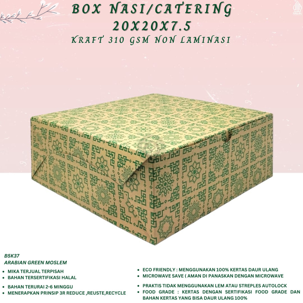

Box Nasi Kotak 20x20 Dus Nasi 20x20 (B5K37-20X20X7.5)