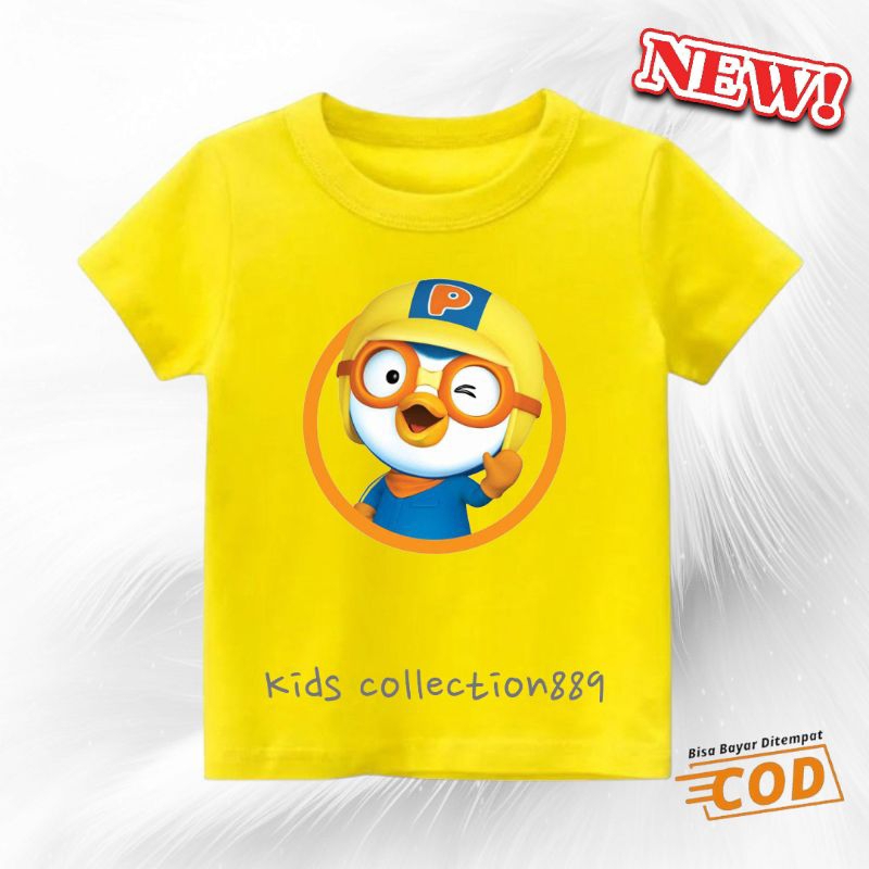 Kaos Unisex anak gambar Pororo/ kaos Pororo 0-10th