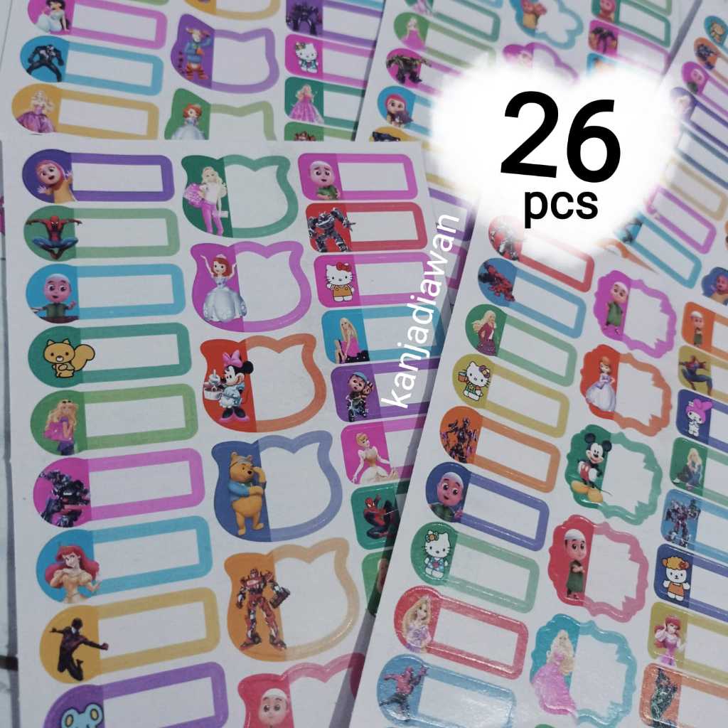 

Stiker Label Nama Anak 26 pc Sticker Nama Botol Buku Sekolah