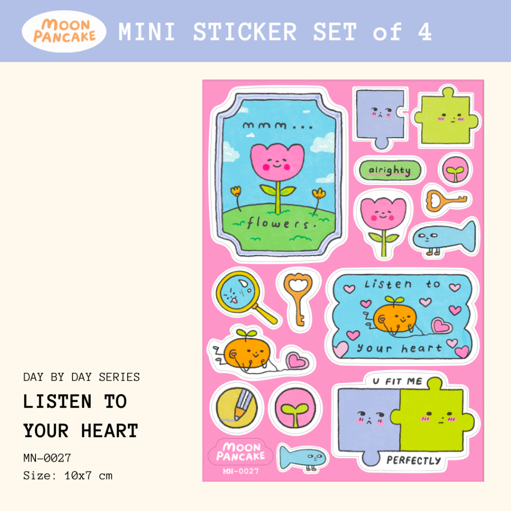 

Moon Pancake Mini Sticker - Listen to Your Heart