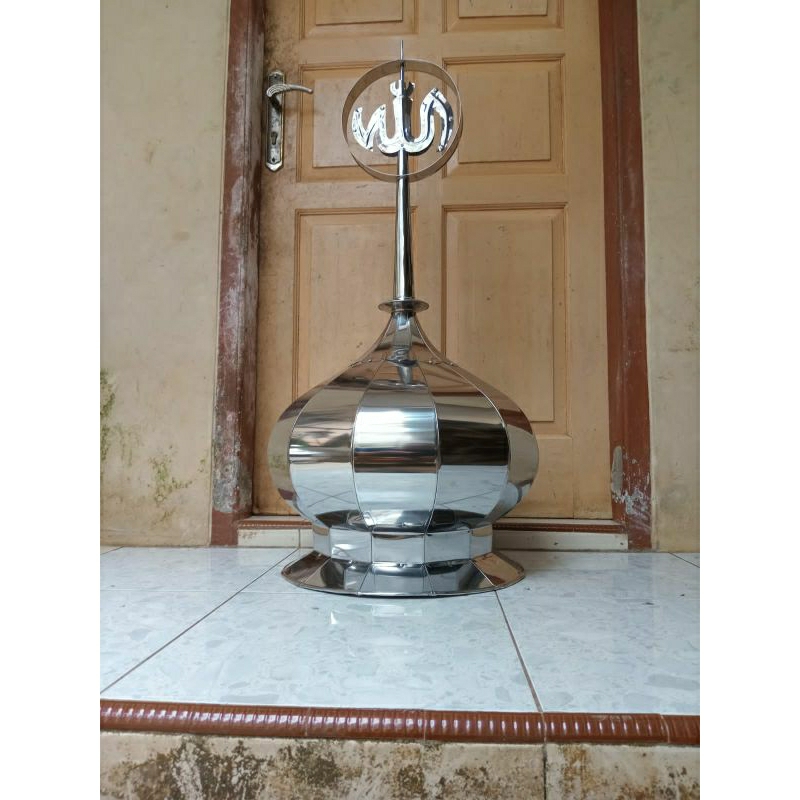 Kubah Stainless Steel ukuran 50 cm/Kubah Masjid Stainless ukuran 50 cm/Kubah Musholla ukuran 50 cm /