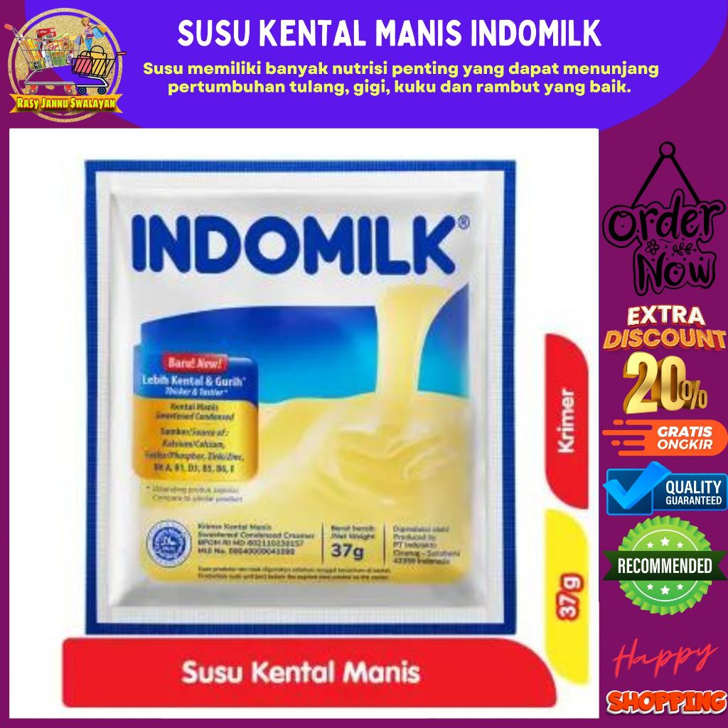 

Indomilk Putih Susu Kental Manis [6 pcs/ Sachet]