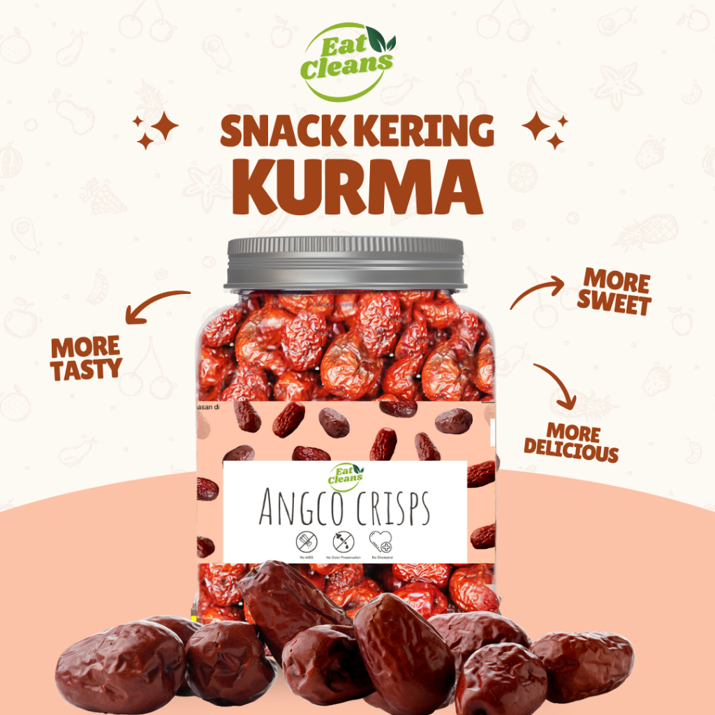 

ANGCO Kurma Merah - Red Dried Date Premium - Ang Co Hong Zao Kurma Merah - Kurma Merah Grade Super - Kurma Berkualitas