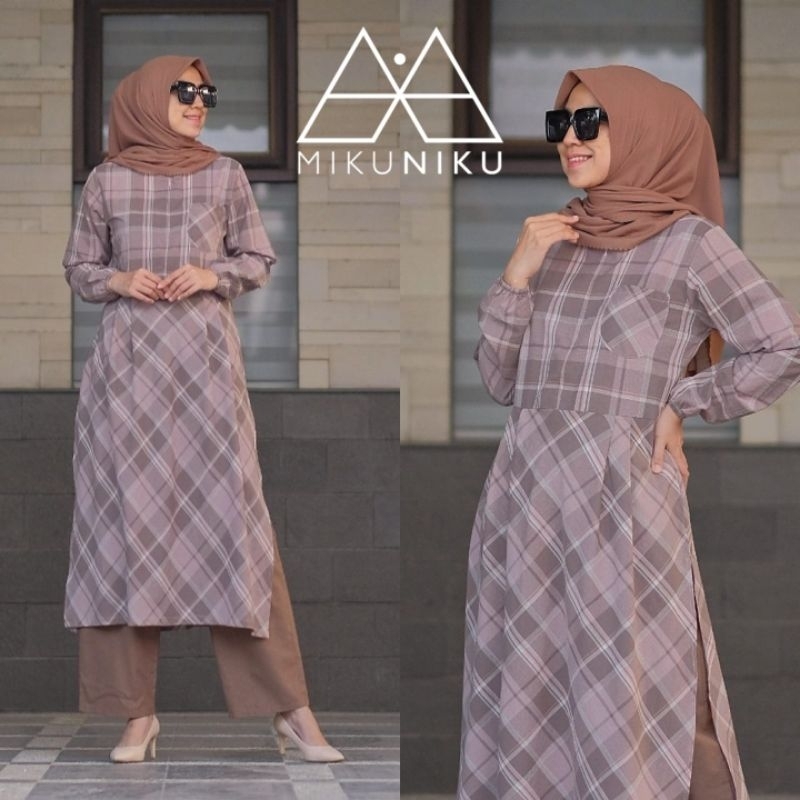 Leika Set by Mikuniku stelan tunik kulot katun
