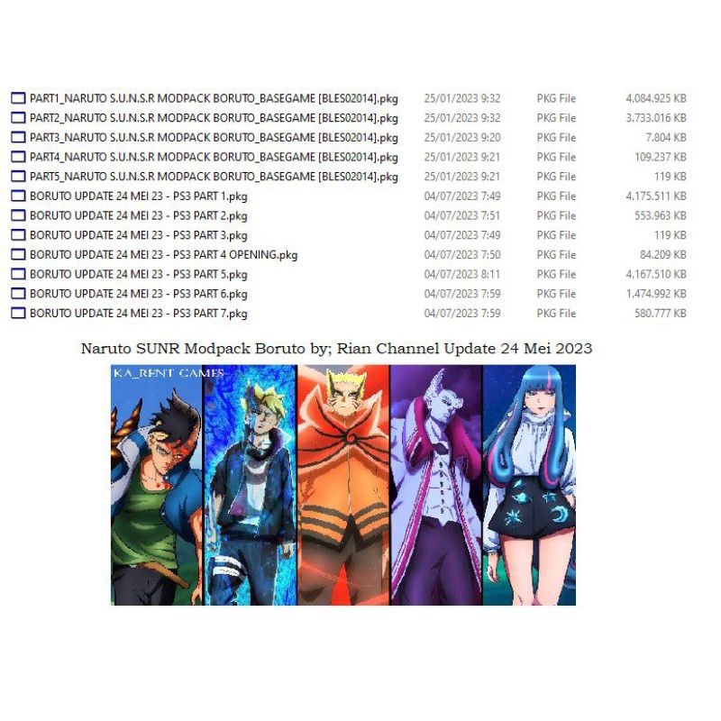 [PS3] ModPack Naruto Road To Boruto