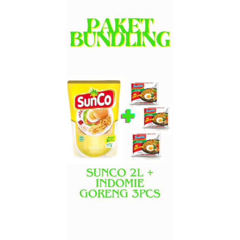 

Paket Bundling Minyak Goreng 2 Liter + Indomie Goreng 3Pcs