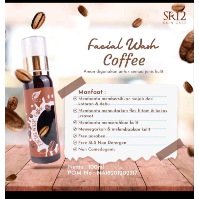 FW COFFE SR12/SABUN WAJAH UNTUK KULIT KERING KOMBINASI DAN SENSITIF