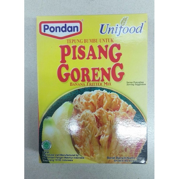 

Pondan Unifood Tepung Bumbu Untuk Pisang Goreng Banana Fritter Mix Kebutuhan Memasak Gorengan Flour