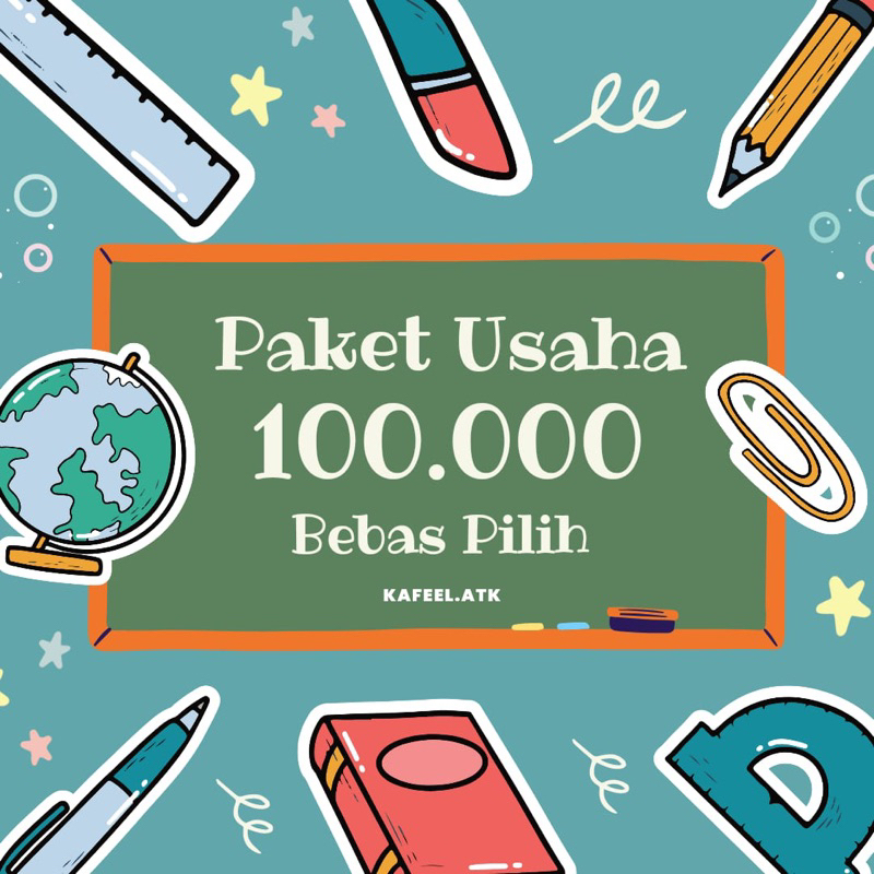 

Paket Usaha ATK Bebas Pilih senilai 100.000 + admin