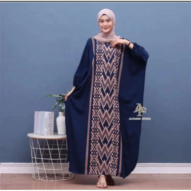 kaftan Hana rayon busui ~ gamis kaftan hana jumbo busui friendly rayon grade A