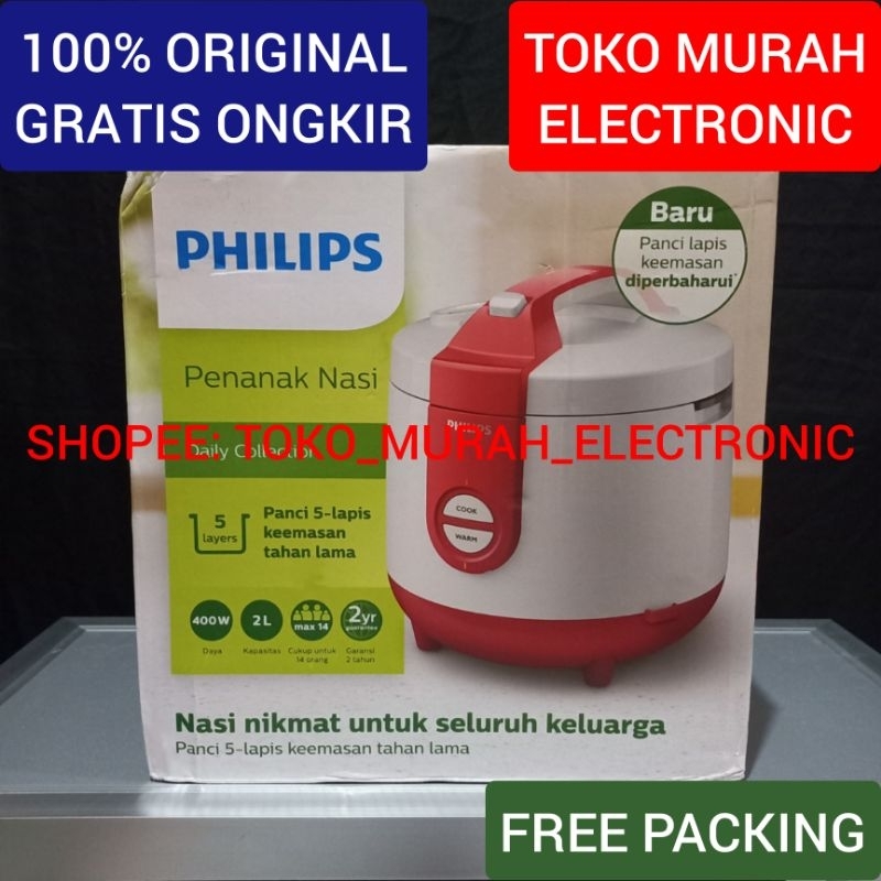 TME - Rice Cooker Philips HD3119 2 Liter 3 In 1 Magic Com Garansi Resmi