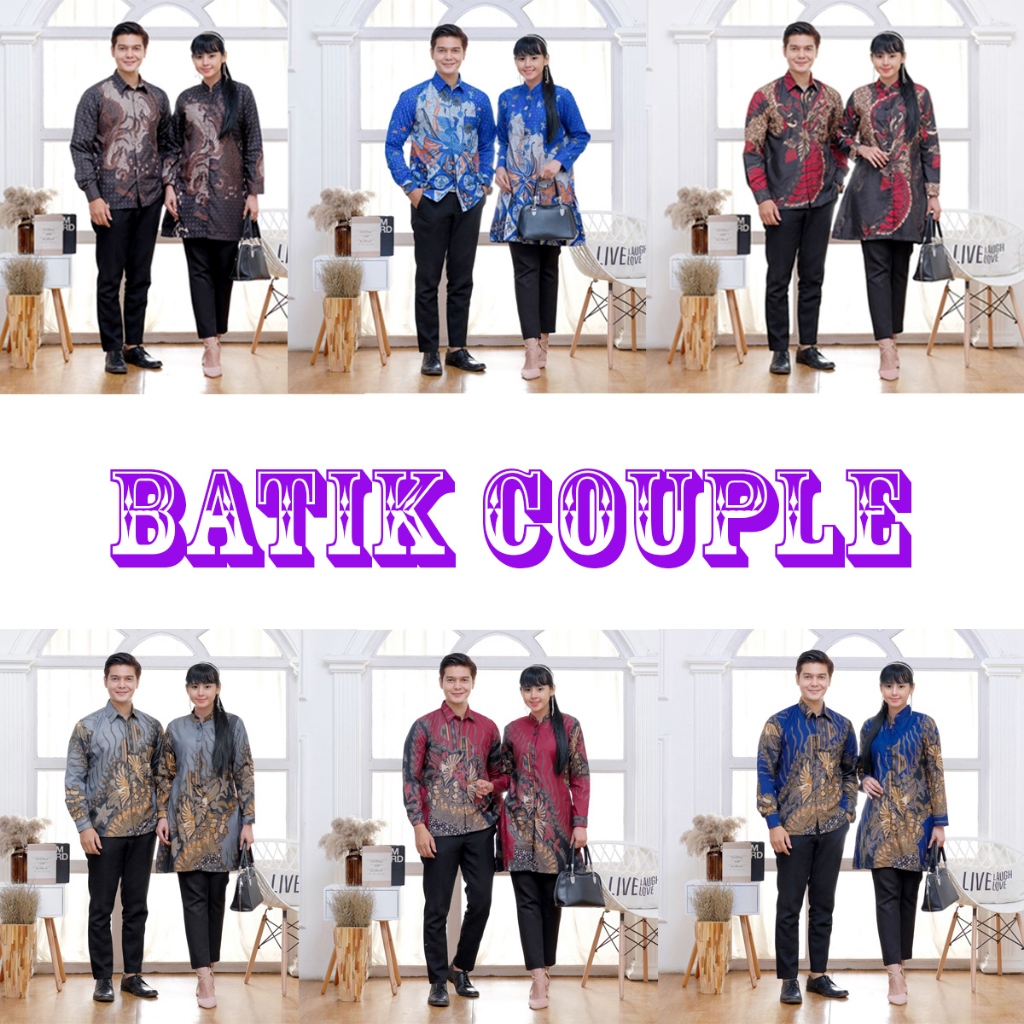 Harga Sepasang - Baju Batik Couple Pasangan Atasan Kemeja dan Tunik - Batik IFA