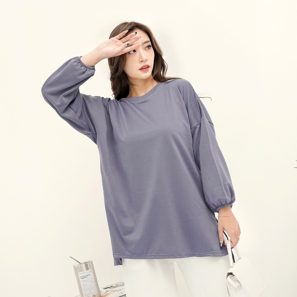 Kaos Polos Oversize Wanita Korean Hijab Style