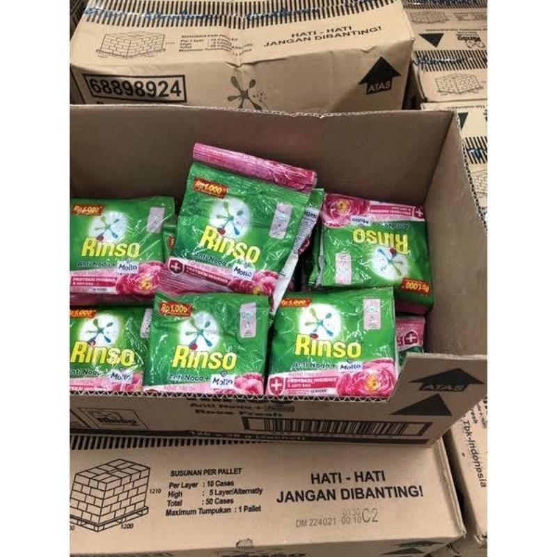 Rinso Molto Pink Bubuk 1000 [1dus 21 renceng 126 sachet]