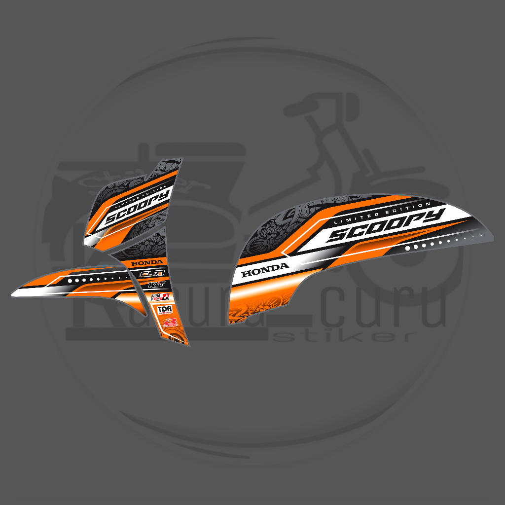 Stiker Variasi Striping Motor Scoopy New FI 2016-2020 / Stiker Variasi Scoopy New FI / Striping Vari
