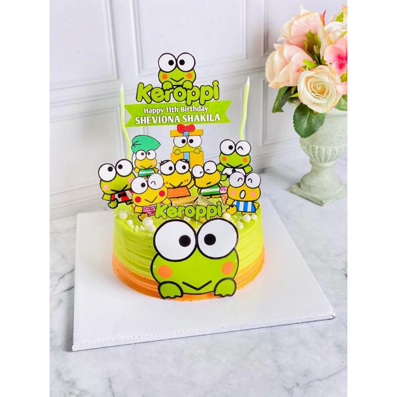 

kue ulang tahun anak birthday keroppi topper cake