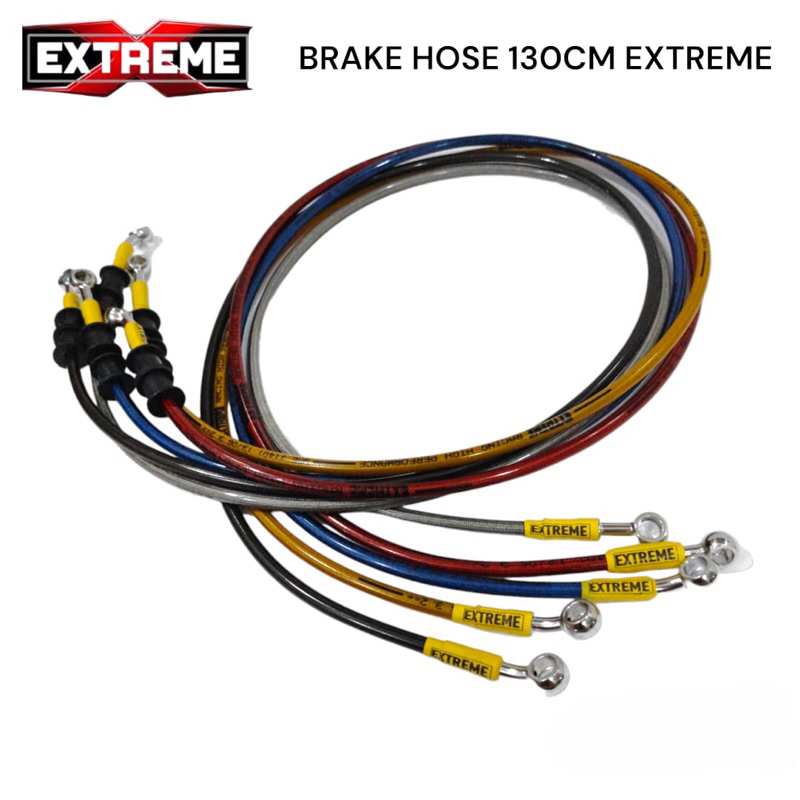 SELANG REM EXTREME DEPAN BELAKANG SELANG REM CAKRAM 65CM 95CM AKAI UNIVERSAL BLACK CARBON 65 CM 95 CM