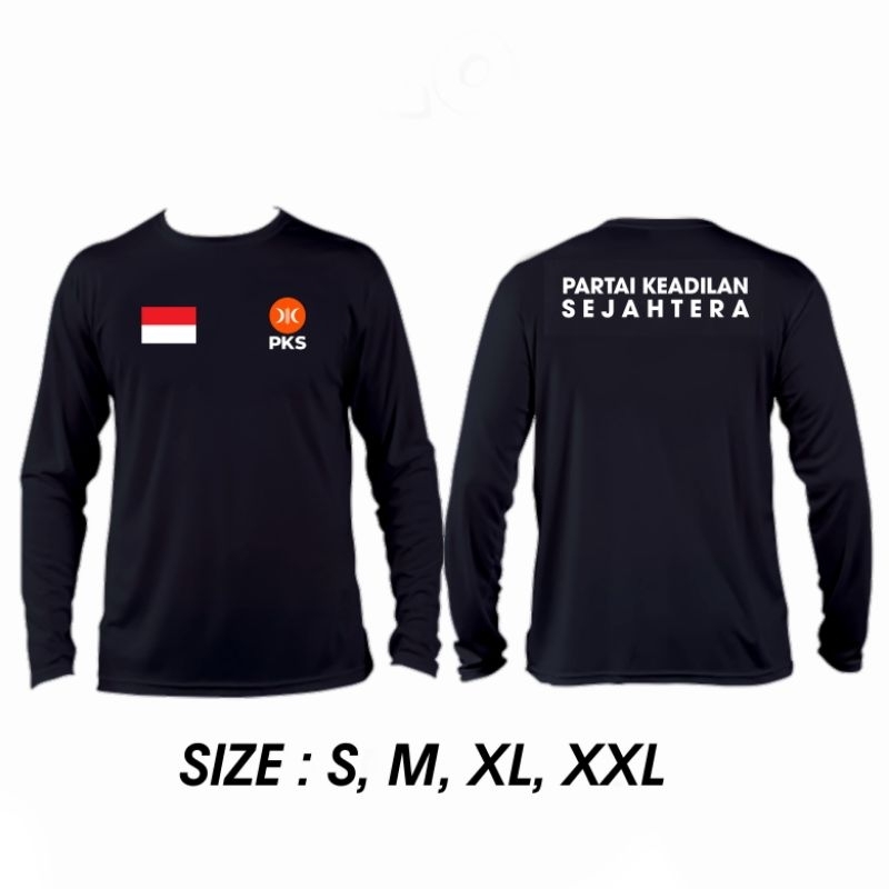 KAOS PANJANG LONGSLEVE PARTAI PKS KEADILAN SEJAHTERA || KAOS PARTAI