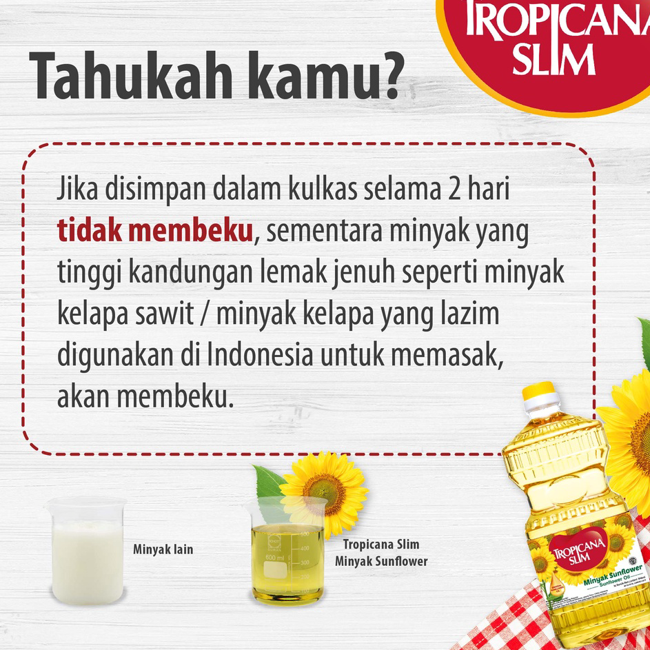 

➚➹✲ Tropicana Slim Minyak Sunflower 946ml - Minyak Baik 100% Pure Sunflower Oil