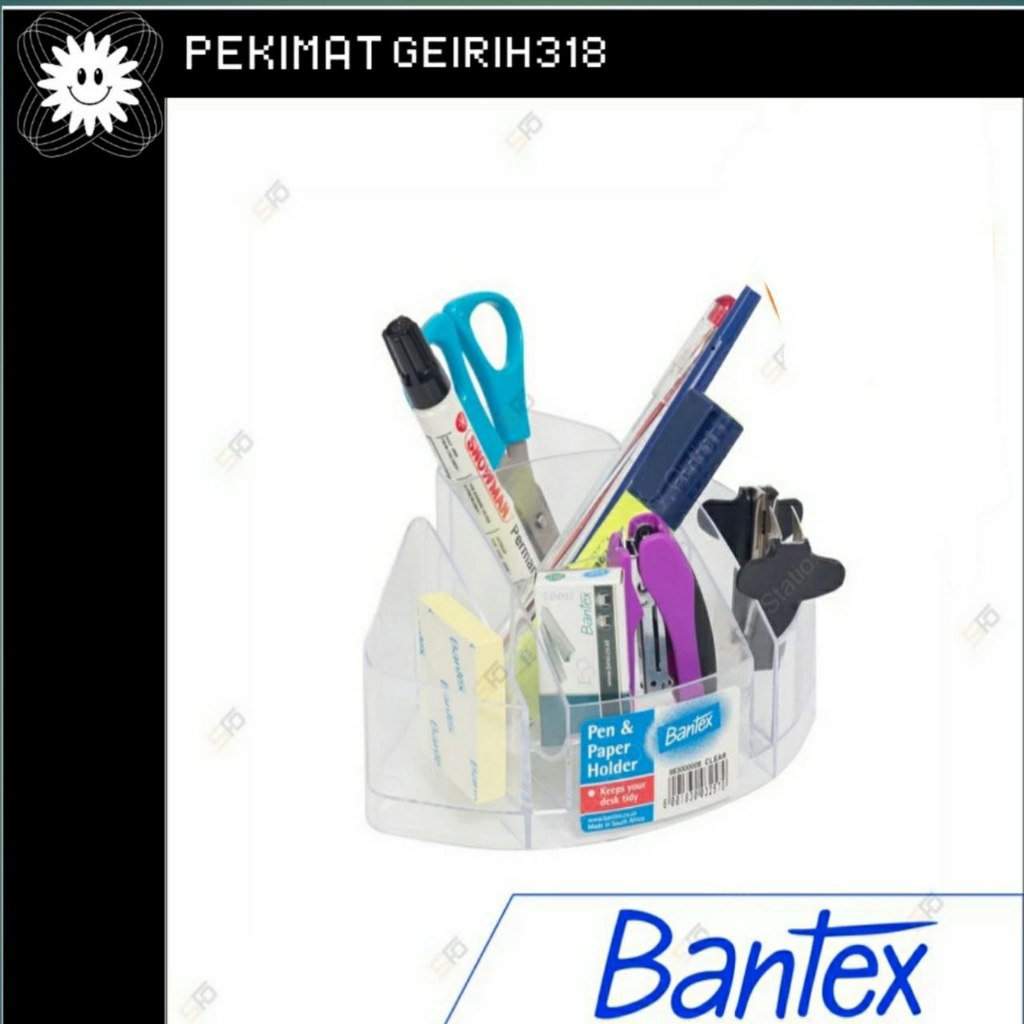 

Pen Stand / Desk Organizer Bantex - 9830 - Transparan