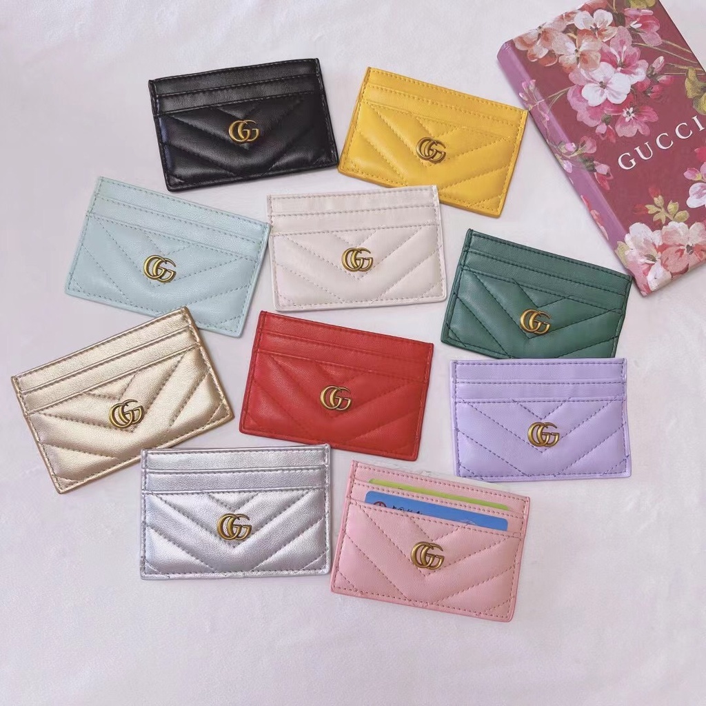 

tempat kartu slot card brand premium card holder motif gucci