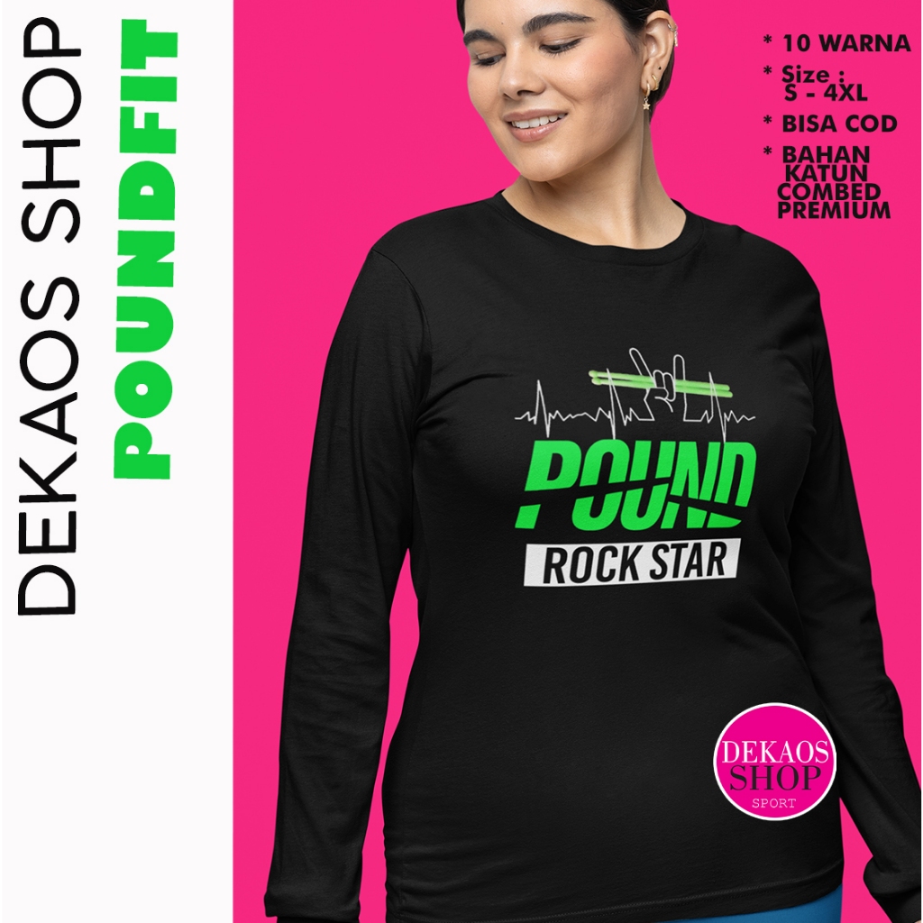 BAJU POUNDFIT / KAOS POUNDFIT / BAJU SENAM WANITA TERBARU / KAOS SENAM WANITA / BAJU SENAM POUNDFIT / BAJU POUND / ATSAN SENAM WANITA / KAOS SENAM / DEKAOS SHOP 2857  ROCKSTAR POUND