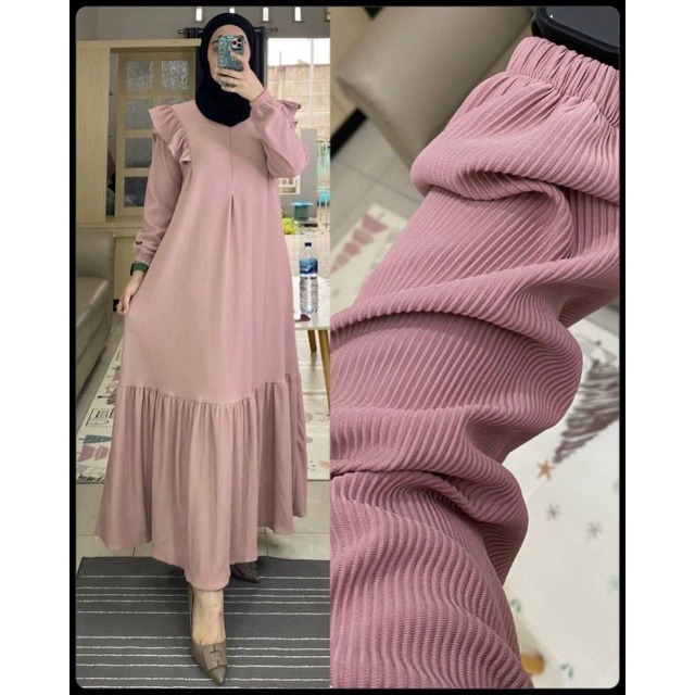 Gamis Dress Rib Knit Premium