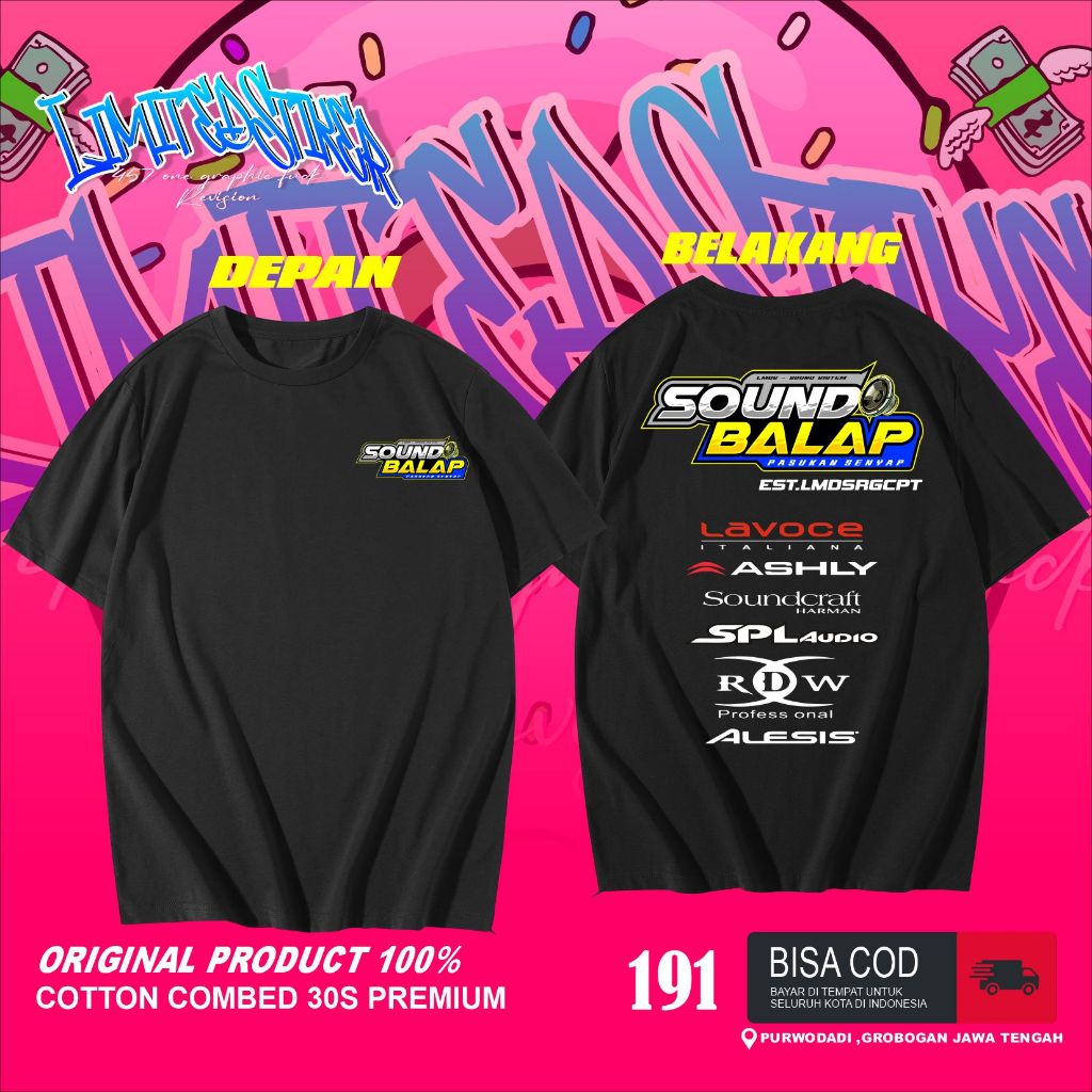 Kaos Sound Balap Indonesia Kaos Sound System Audio Kaos Distro Pria