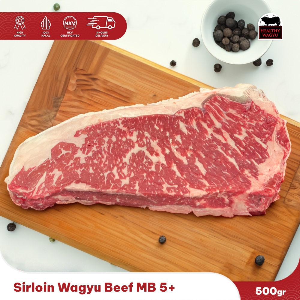 

Sirloin Wagyu Beef Mb5+ 500gr Healthy Wagyu
