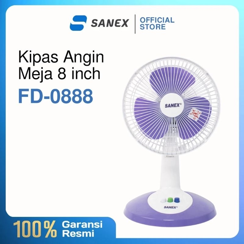 KIPAS ANGIN MEJA SANEX UKURAN 8 INCH FD-0888 / KIPAS ANGIN DESKFAN SANEX 8 INCH / KIPAS ANGIN DUDUK 