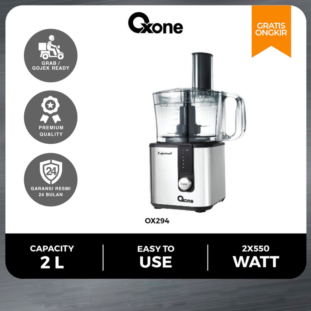 Oxone OX294 Food Processor Jumbo 2L Penghalus Bumbu Original