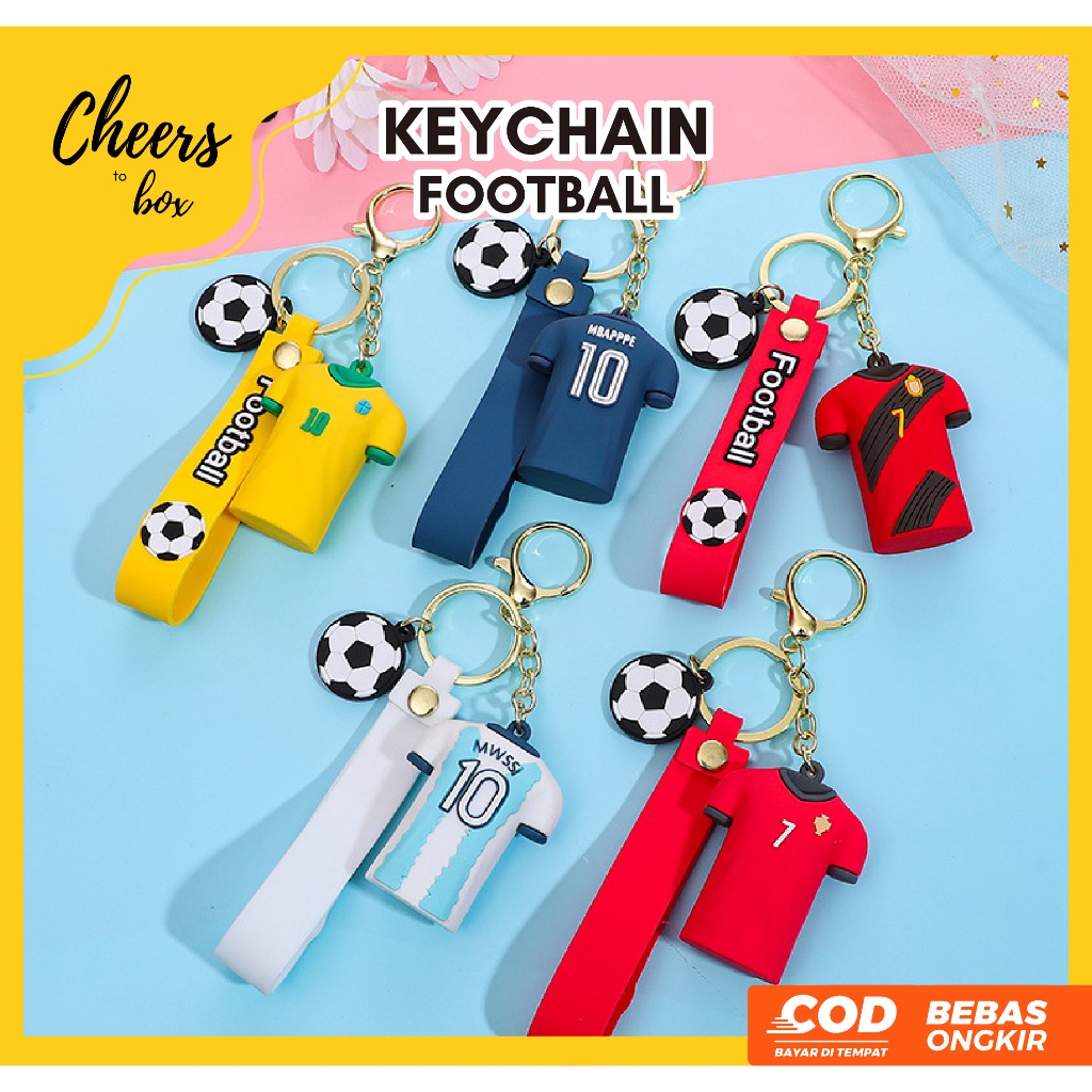 Keychain Football Costum / Gantungan Kunci Kostum Sepak Bola / Ganci Baju Sepak Bola