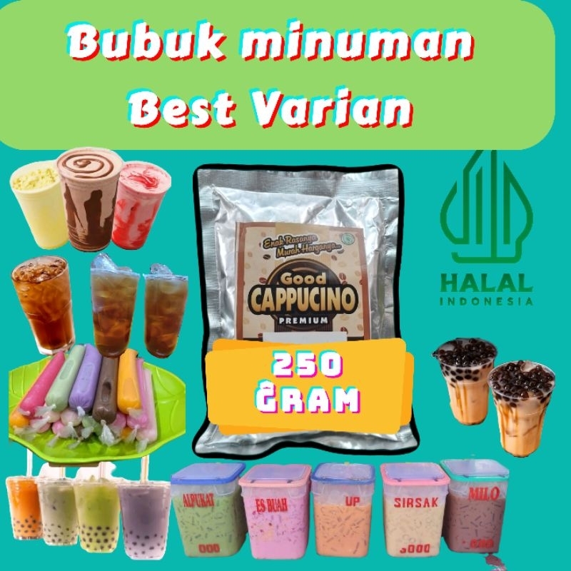 

Bubuk Minuman Rasa Coklat Capucino Teh Milk Kemasan 250 Gram