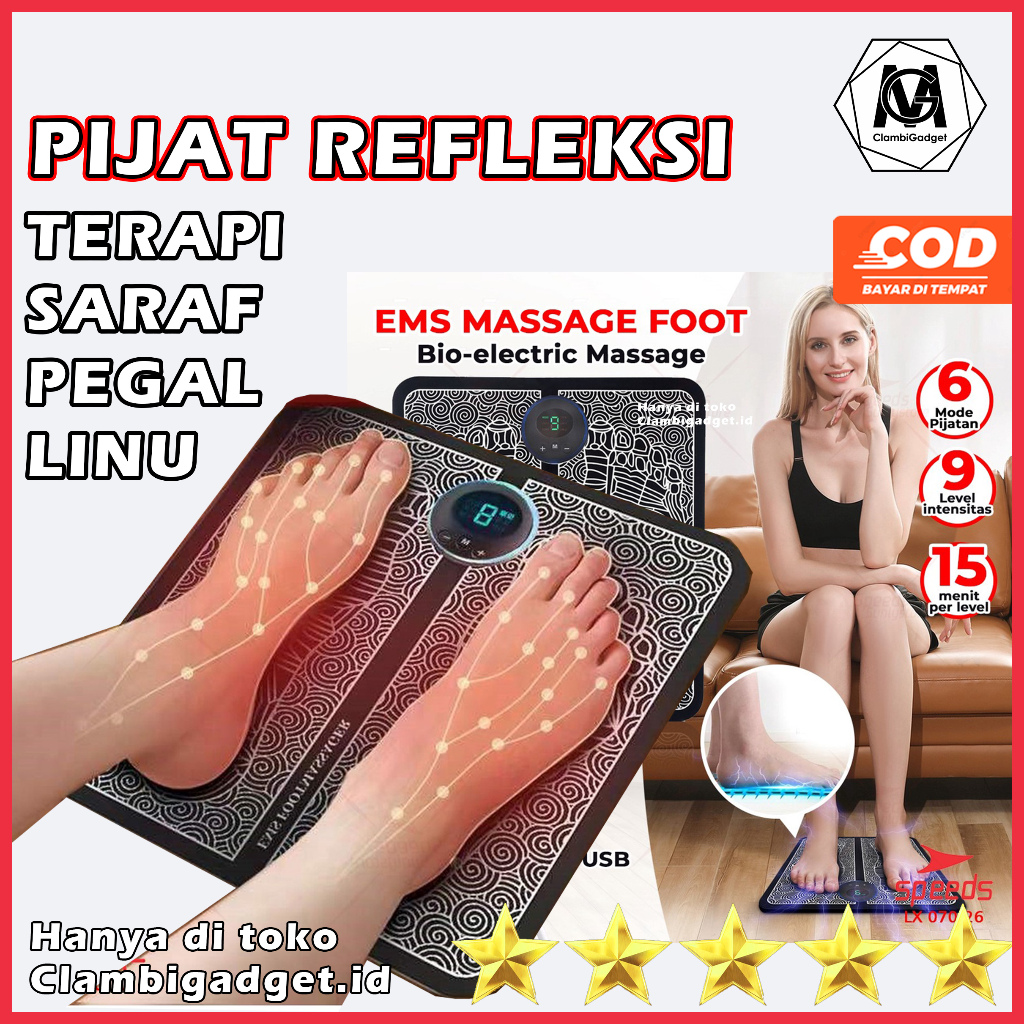 Alat Pijat Kaki Electric Alat Pijat Refleksi Viral CEV Electric EMS Foot Massager Alat Pijat Kaki El