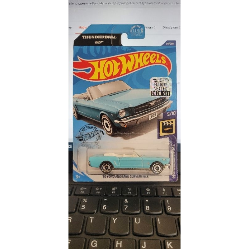 Hotwheels Factory Sealed 65 Ford Mustang Convertible