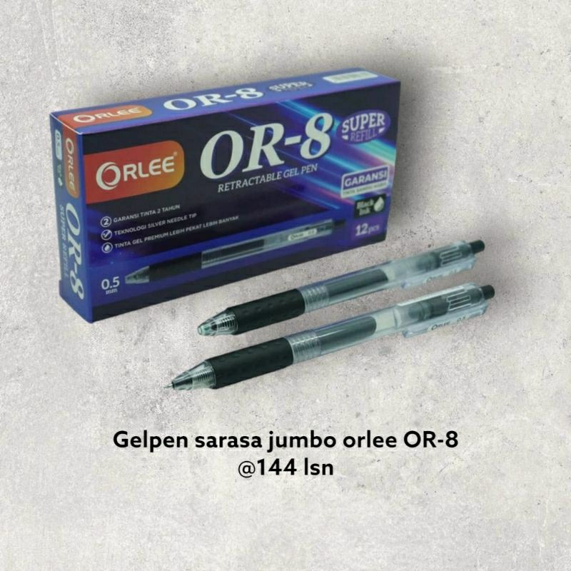 

Bolpoin Gel Pen OR 8 Orlee Berkwalitas Terpercaya