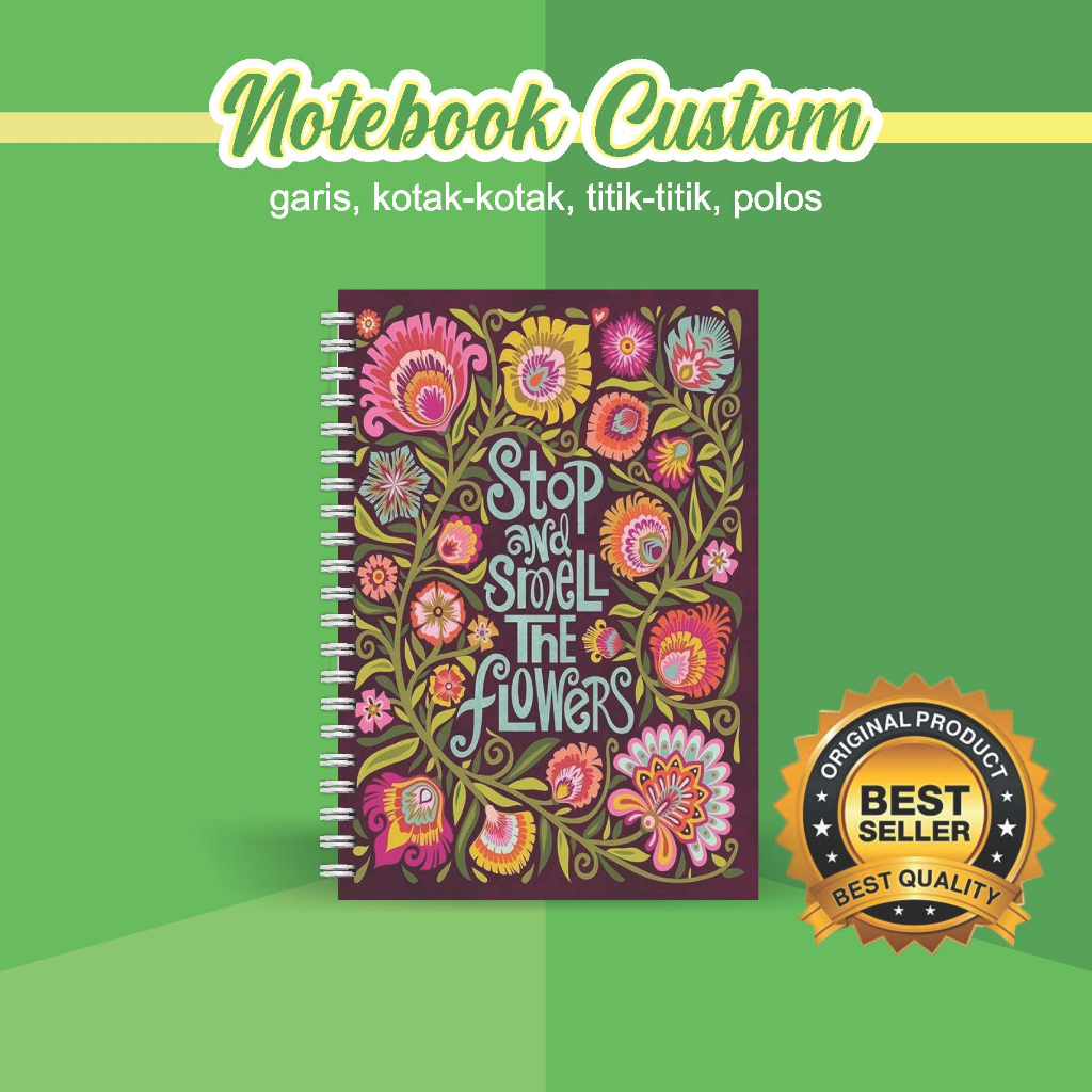 

NOTEBOOK A5 CUSTOM CATATAN/JURNAL BOOKPAPER GRID/KOTAK2#DOTTED/TITIK2#BLANK/POLOS
