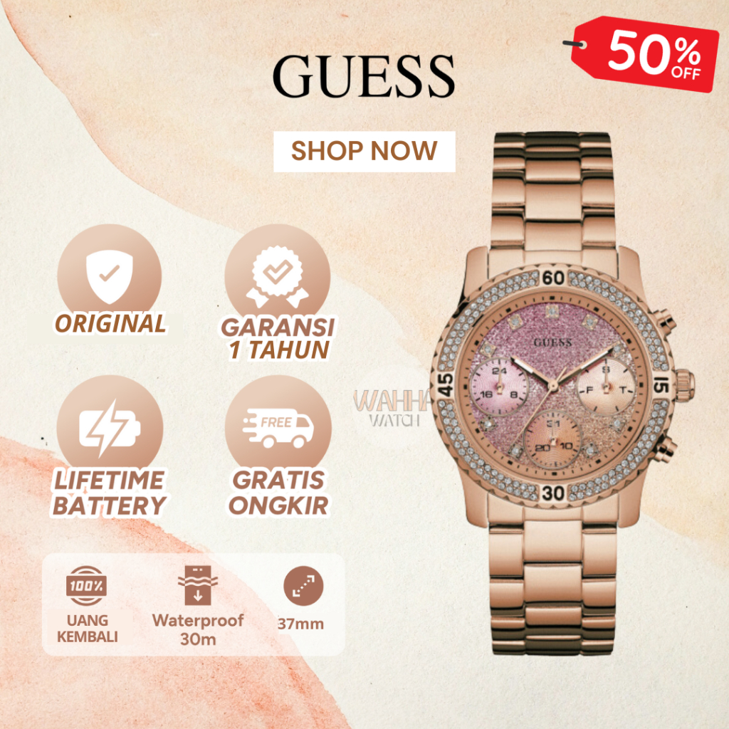 [ORIGINAL]-[COD] ✅ Jam Tangan Analog Wanita Guess  Type W0774L3 Watch Gc [BERGARANSI]