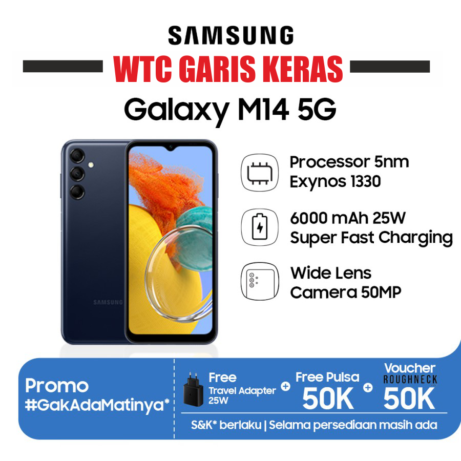 SAMSUNG GALAXY M14 5G 4/128GB GARANSI RESMI
