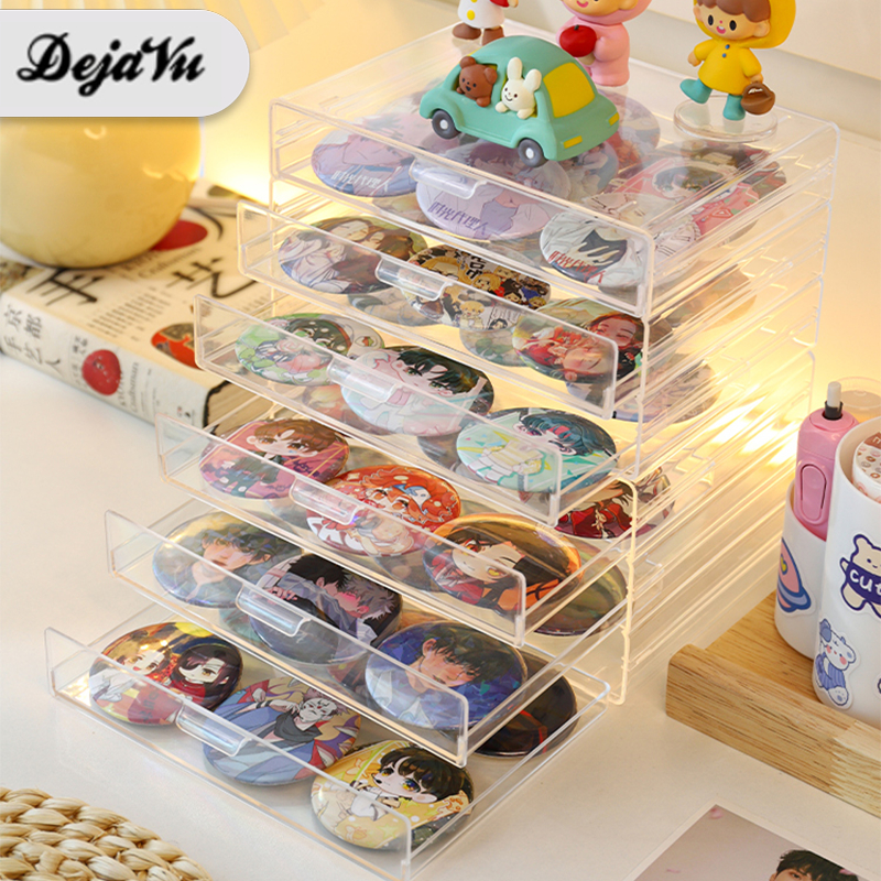 Dejavu Rak Penyimpanan Acrylic Aksesoris Stationary Laci Kosmetik Meja Rias Perhiasan Storage Organi