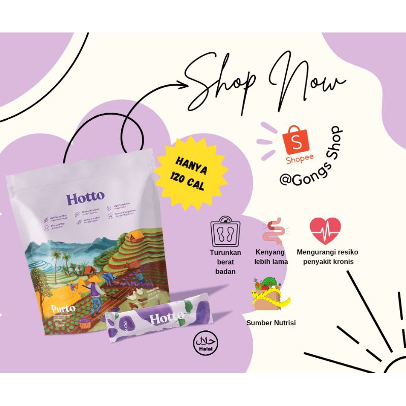 

Hotto Multigrain Oatmalt with Ubi Ungu 1 Pouch 16 sachet tinggi serat