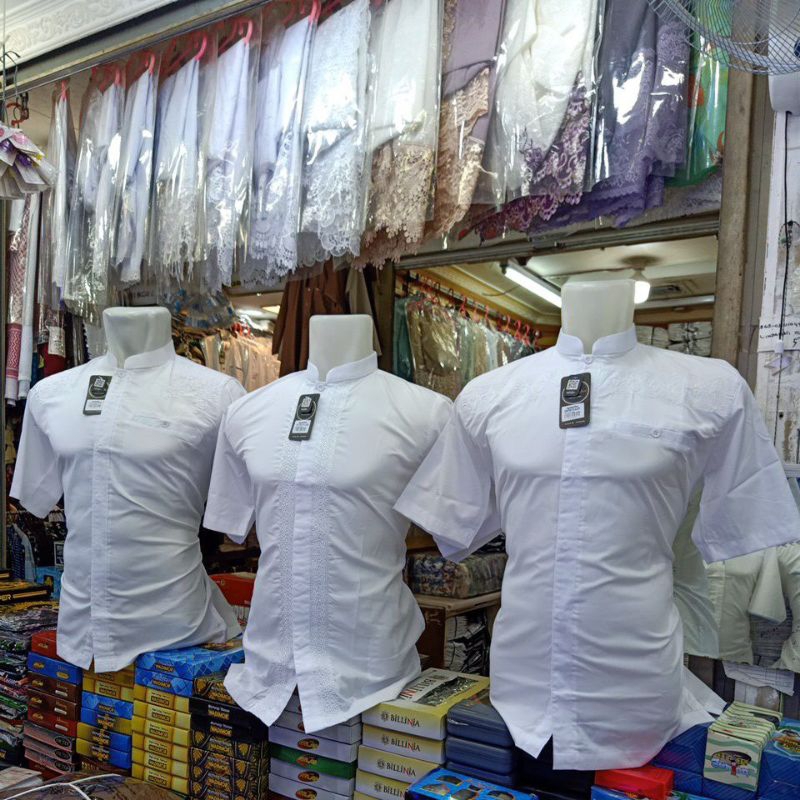 KOKO  PUTIH BERSIH DEWASA LENGAN PENDEK MEREK SYAHDIKA