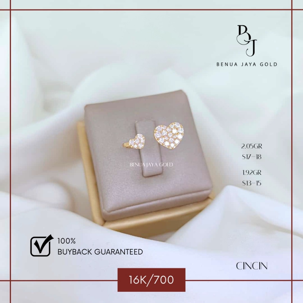 Cincin Fashion Love Emas 16K/700