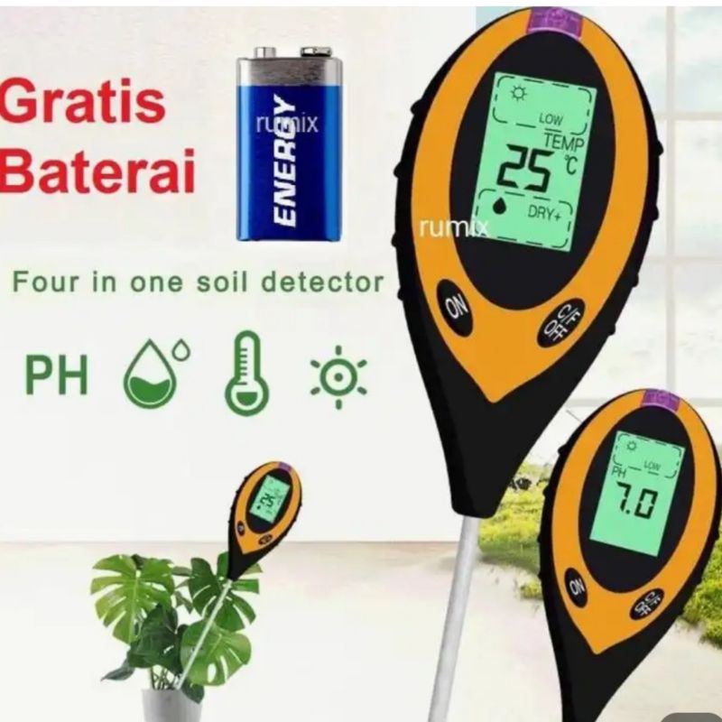 Alat Ukur PH Tanah Soil Meter Alat ukur suhu PH tanah Digital