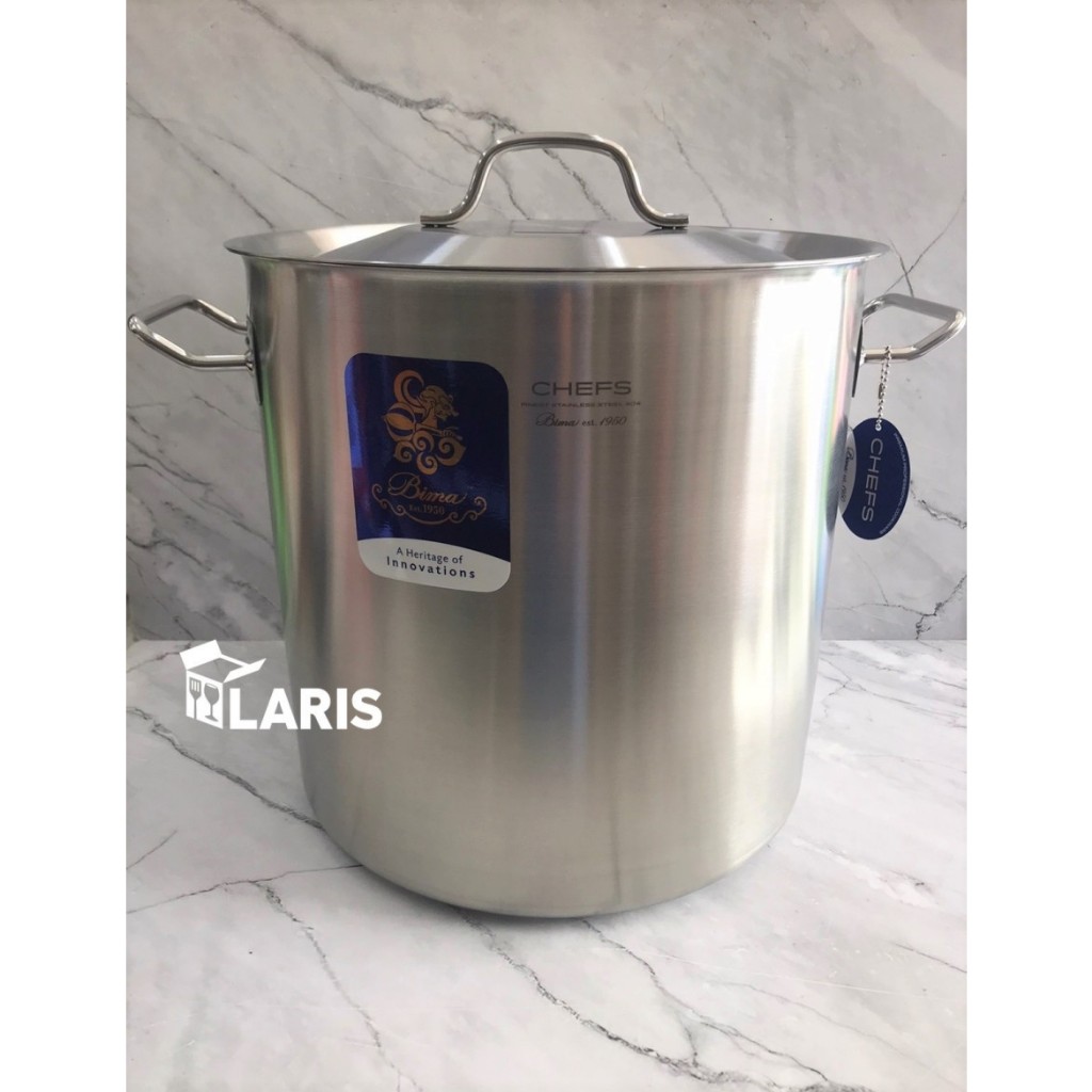 Bima Chef Stock Pot 32cm 25,7 Liter Panci Stainless Bima Bahan Tebal Berkualitas