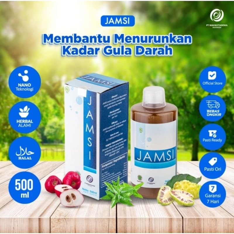 PAKET PROMO JAMSI 500ML JAMU DIABETES ORIGINAL MAHKOTADEWA - JAMSI 500 ML HERBAL ALAMI