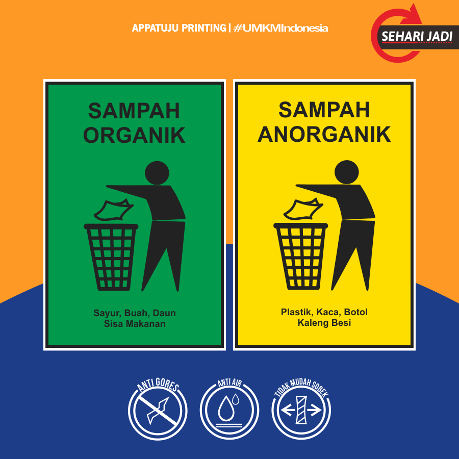

STIKER SAMPAH ORGANIK DAN ANORGANIK